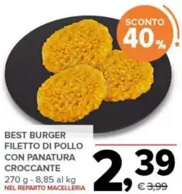 Todis Best burger filetto di pollo con panatura croccante offerta