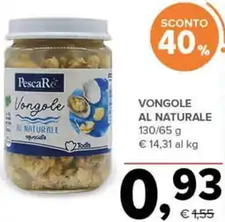 Todis Vongole al naturale offerta