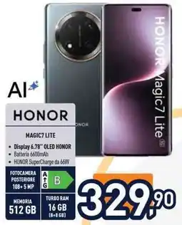 Unieuro HONOR MAGIC7 LITE offerta
