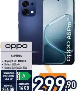 Unieuro oppo A6 PRO 5G offerta