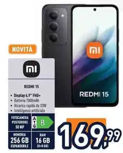 Unieuro XIAOMI REDMI 15 offerta