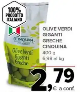 Todis Olive verdi giganti greche cinquina offerta