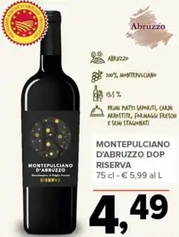 Todis Montepulciano d'abruzzo dop riserva offerta