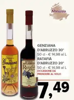 Todis Genziana d'abruzzo 30° Ratafia d'abruzzo 20° offerta