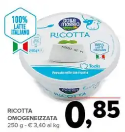Todis Ricotta omogeneizzata offerta