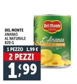 Deco Supermercati Del monte ananas al naturale offerta