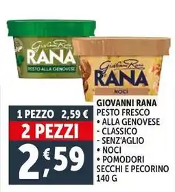 Deco Supermercati Giovanni rana pesto fresco offerta