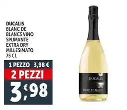 Deco Supermercati Ducalis blanc de blancs vino spumante extra dry millesimato offerta