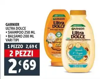 Deco Supermercati Garnier ultra dolce shampoo balsamo offerta