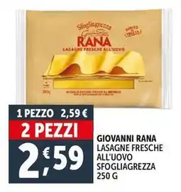 Deco Supermercati Giovanni rana lasagne fresche all'uovo sfogliagrezza offerta