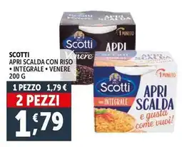 Deco Supermercati Scotti apri scalda con riso offerta