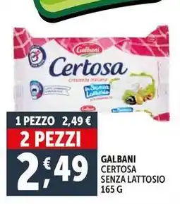 Deco Supermercati Galbani certosa senza lattosio offerta