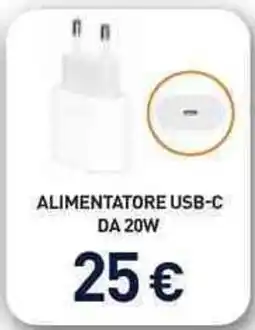 Unieuro ALIMENTATORE USB-C DA 20W offerta