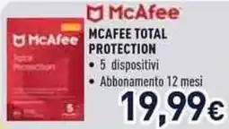 Unieuro Mcafee mcafee total protection offerta
