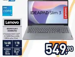 Unieuro Lenovo IDEAPAD SLIM 3 (83EM00J7IX) offerta