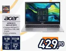 Unieuro acer ASPIRE GO 15 (AG15-42P-R5TY) offerta