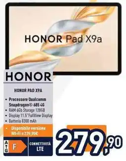 Unieuro HONOR PAD X9A offerta