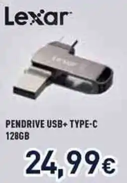 Unieuro Lexar PENDRIVE USB+ TYPE-C 128GB offerta