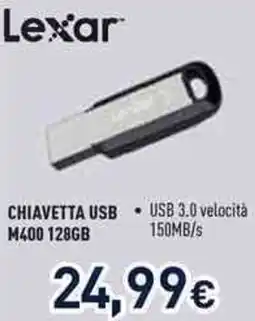 Unieuro Lexar CHIAVETTA USB M400 128GB offerta