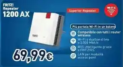 Unieuro FRITZ! Repeater 1200 AX offerta
