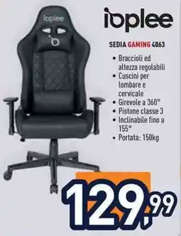 Unieuro ioplee SEDIA GAMING 4063 offerta