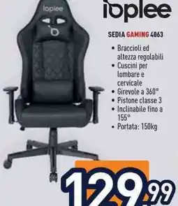 Unieuro ioplee SEDIA GAMING 4063 offerta