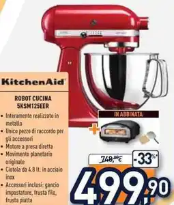 Unieuro KitchenAid ROBOT CUCINA 5KSM125EER offerta