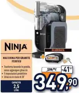 Unieuro NINJA MACCHINA PER GRANITE FS301EU offerta