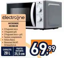 Unieuro Electroline MICROONDE ME208COR offerta