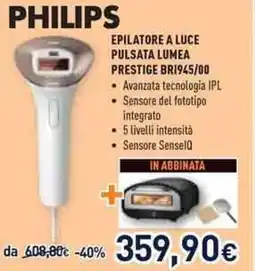 Unieuro PHILIPS EPILATORE A LUCE PULSATA LUMEA PRESTIGE BRI945/00 offerta