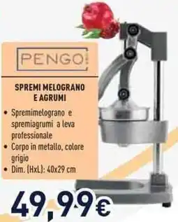 Unieuro Pengo spremi melograno e agrumi offerta