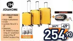 Unieuro JOIAHOME SET 3 TROLLEY RIGIDI 9622 offerta
