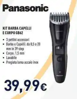 Unieuro Panasonic KIT BARBA CAPELLI E CORPO GB62 offerta