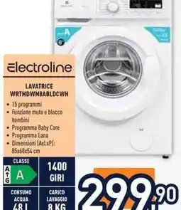 Unieuro Electroline LAVATRICE WRTMDWM8ABLDCWH offerta