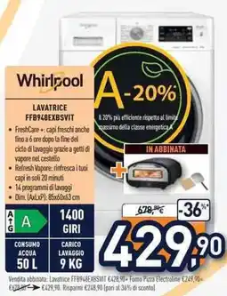 Unieuro Whirlpool LAVATRICE FFB948EXBSVIT offerta