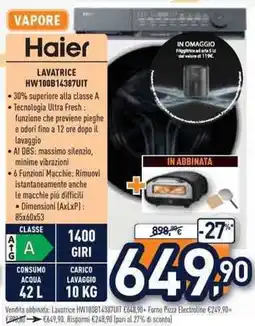 Unieuro Haier LAVATRICE HW100B14387UIT offerta