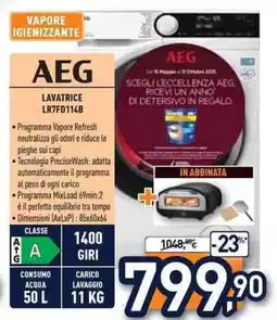 Unieuro AEG LAVATRICE LR7FD1148 offerta