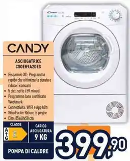 Unieuro CANDY ASCIUGATRICE CSOEH9A2DES offerta