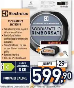 Unieuro Electrolux ASCIUGATRICE EW7H385S offerta