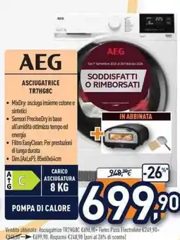 Unieuro AEG ASCIUGATRICE TR7HG8C offerta