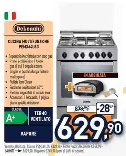 Unieuro DeLonghi CUCINA MULTIFUNZIONE PEMX64LSG offerta
