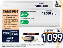 Unieuro SAMSUNG CONDIZIONATORE DUALSPLIT KITDUALLZ29+12 offerta