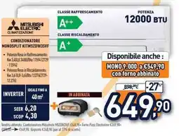 Unieuro MITSUBISH ELECTRIC CLIMATIZZAZIONE CONDIZIONATORE MONOSPLIT KITMSZDW35VF offerta