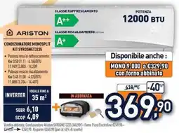Unieuro ARISTON CONDIZIONATORE MONOSPLIT KIT SYROSNET3235 offerta