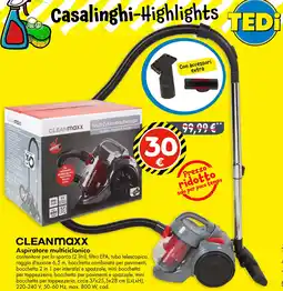 Tedi CLEANMaxx Aspiratore multiciclonico offerta