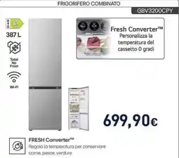 Unieuro FRIGORIFERO COMBINATO GBV3200CPY offerta