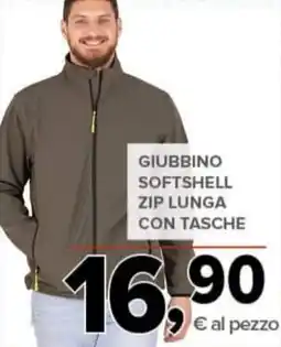 Todis Giubbino softshell zip lunga con tasche offerta