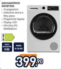Unieuro Electroline ASCIUGATRICE DEV8T1HK offerta