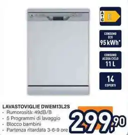 Unieuro Electroline LAVASTOVIGLIE DWEM13L2S offerta