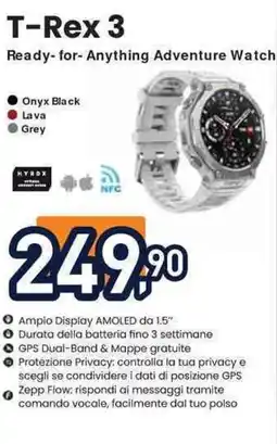 Unieuro amazfit T-Rex 3 Ready-for- Anything Adventure Watch offerta